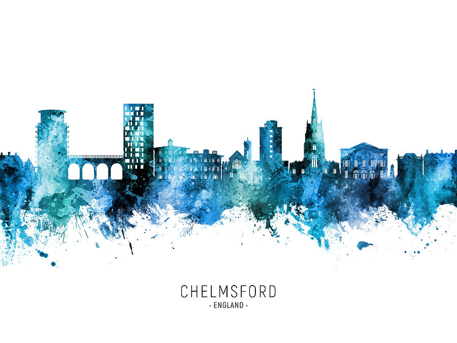 Chelmsford England Skyline #47 Digital Art by Michael Tompsett