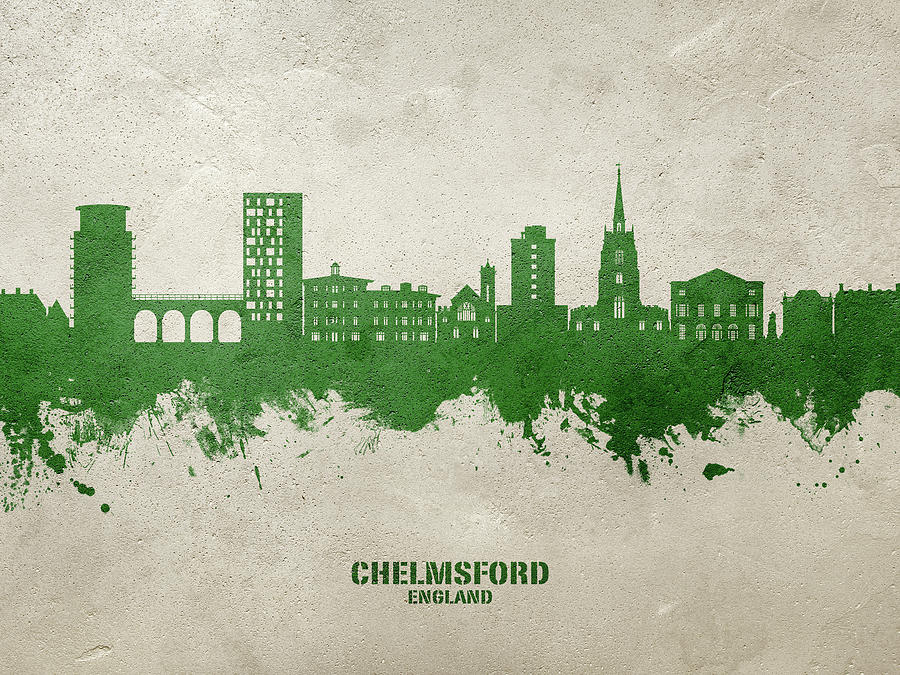Chelmsford England Skyline #50 Digital Art by Michael Tompsett