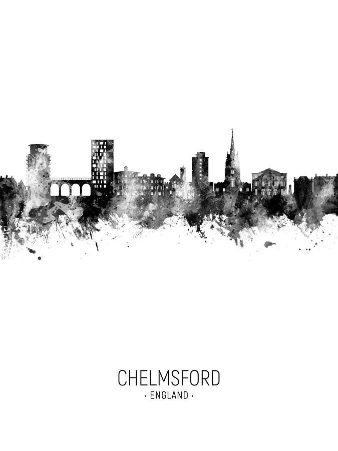 Chelmsford England Skyline #64 Digital Art by Michael Tompsett
