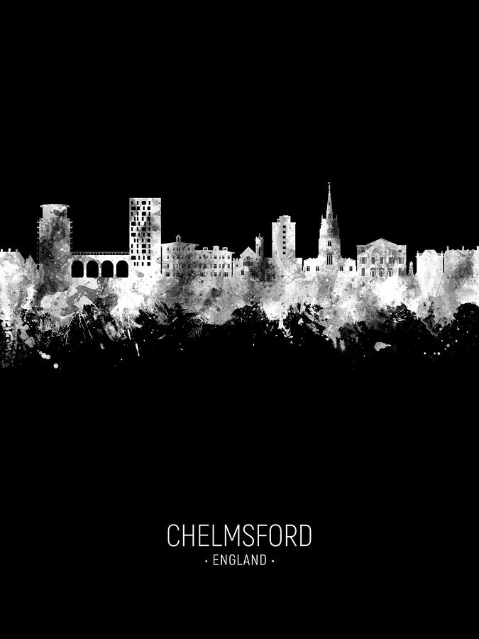 Chelmsford England Skyline #65 Digital Art by Michael Tompsett