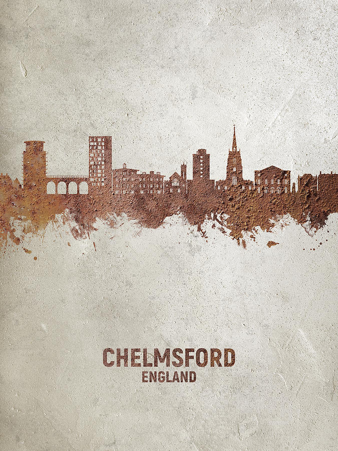 Chelmsford England Skyline #76 Digital Art by Michael Tompsett