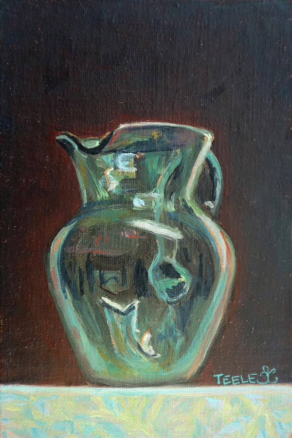 Chelmsford Glass Pitcher Painting by Trina Teele