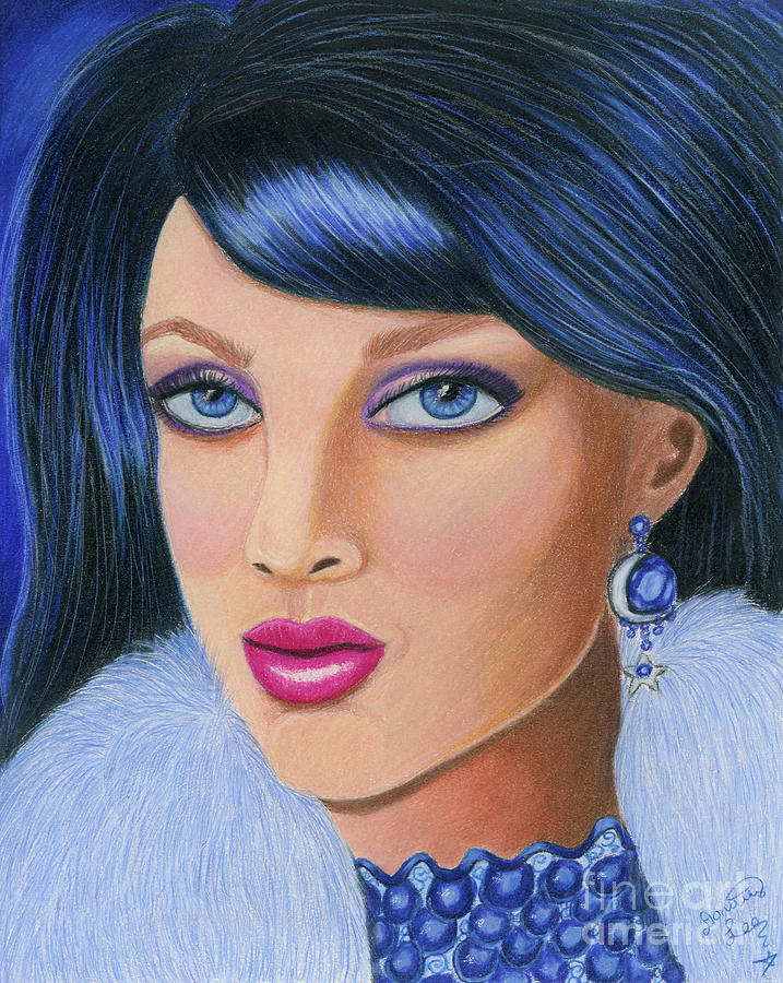 Chelsea Girl Christmas Blues Painting by Dorothy Lee