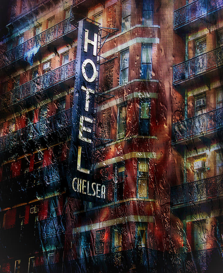 Chelsea Hotel Rain Photograph by Jeff Watts