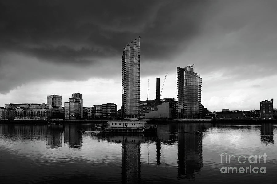 Chelsea Waterfront monochrome panorama London Photograph by James Brunker