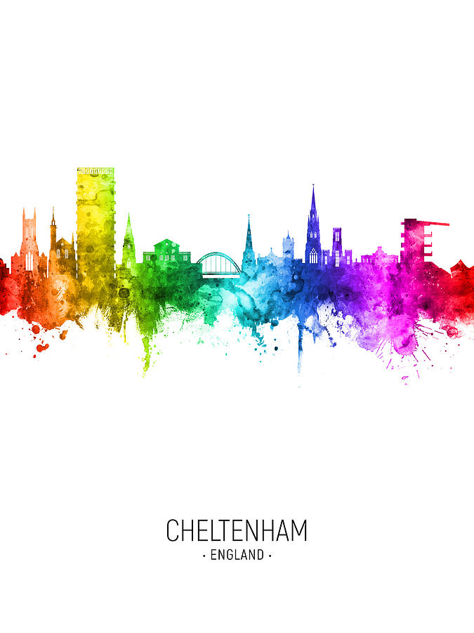 Cheltenham England Skyline #56 Digital Art by Michael Tompsett