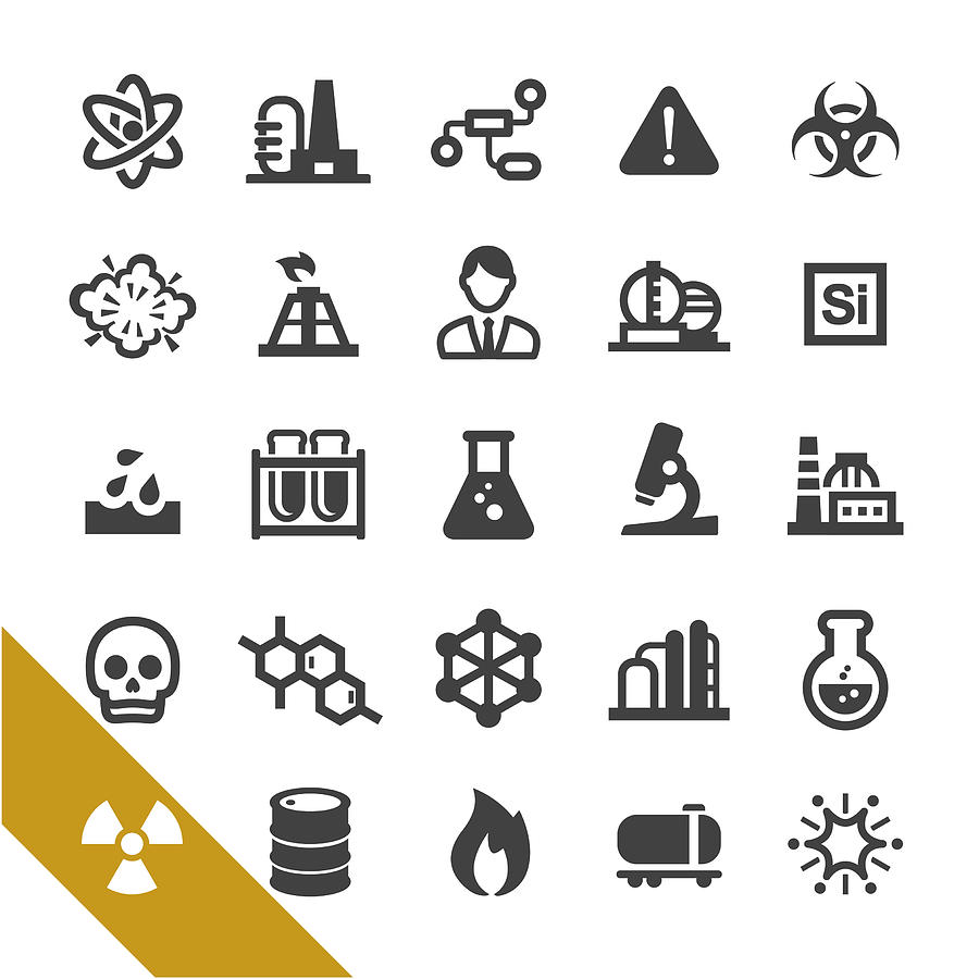 Chemical Industry Icons - Select Series Drawing by -victor-