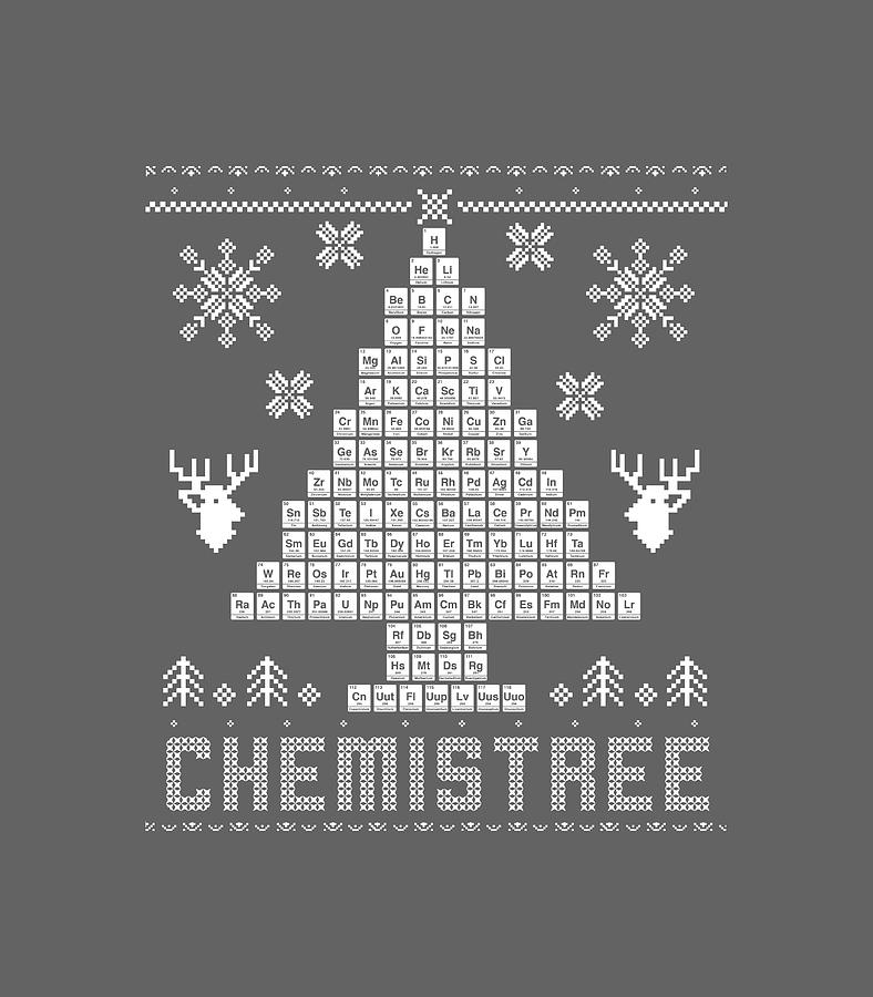 Chemistree Science Christmas Chemist Tree Ugly Digital Art by Kamsir ...