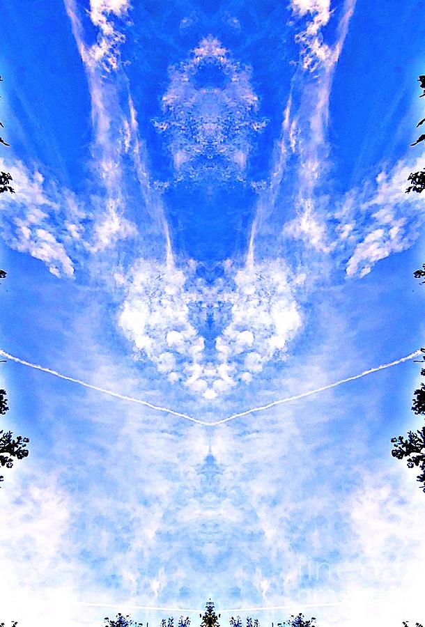 Chemtrail Sky Photograph by Karen Newell