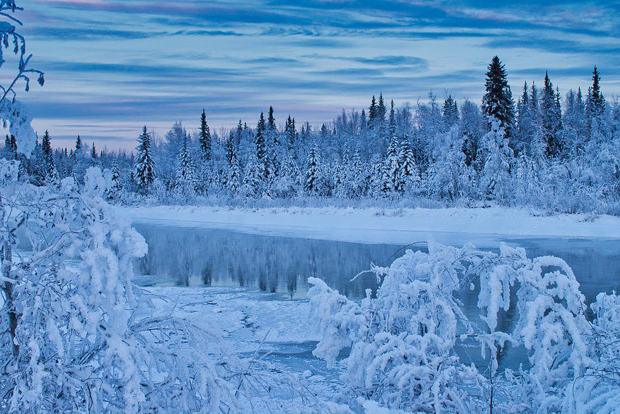 Chena River in Winter Photograph by Cathy Mahnke