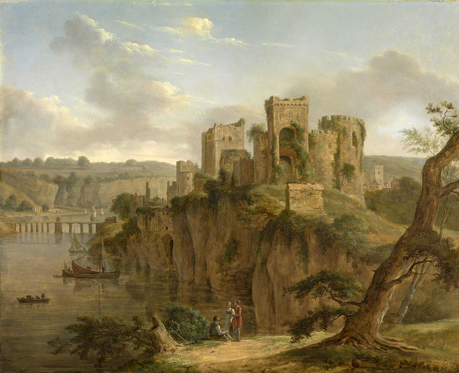 Castle Painting - Chepstow Castle  by Hendrik Frans de Cort