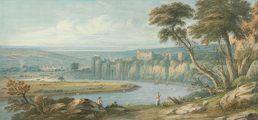 Chepstow Castle Drawing by John Varley
