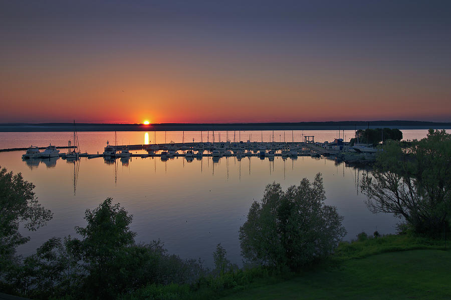 Chequamegon Bay Ashland Sunset Photograph by Chris Pappathopoulos