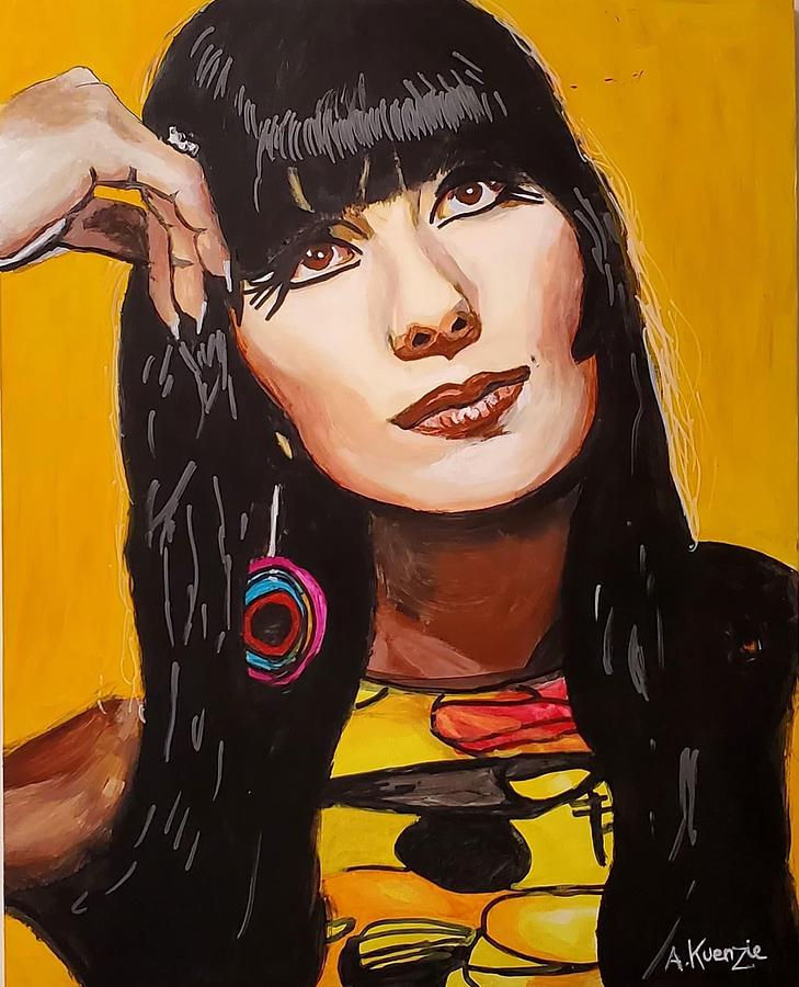 Cher Painting by Amy Kuenzie