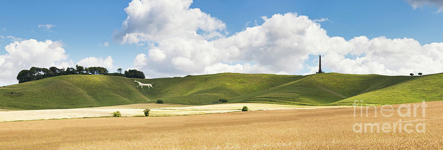 Cherhill White Horse Panoramic Photograph by Tim Gainey