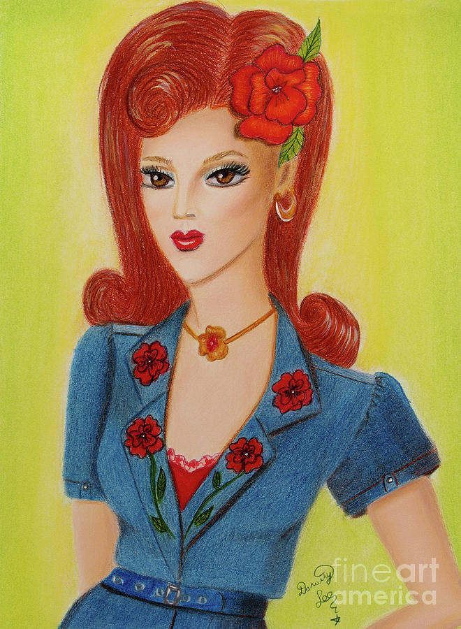 Cherie Rose Painting by Dorothy Lee