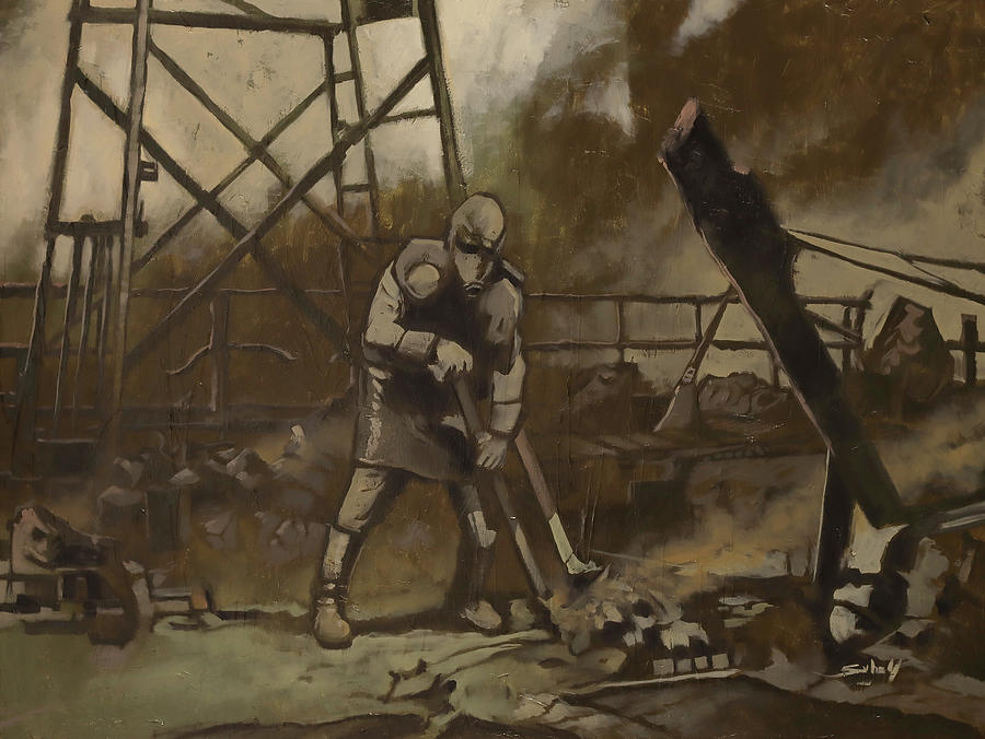 Chernobyl Painting - Chernobyl Incident - Right Part by Sv Bell