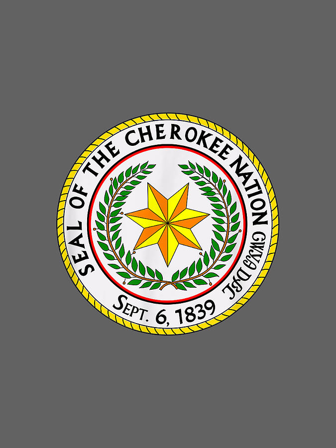 Cherokee Nation Seal Native American Indian Honor Roots Drawing by ...