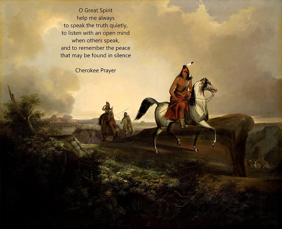Cherokee Prayer Painting by Pam Neilands