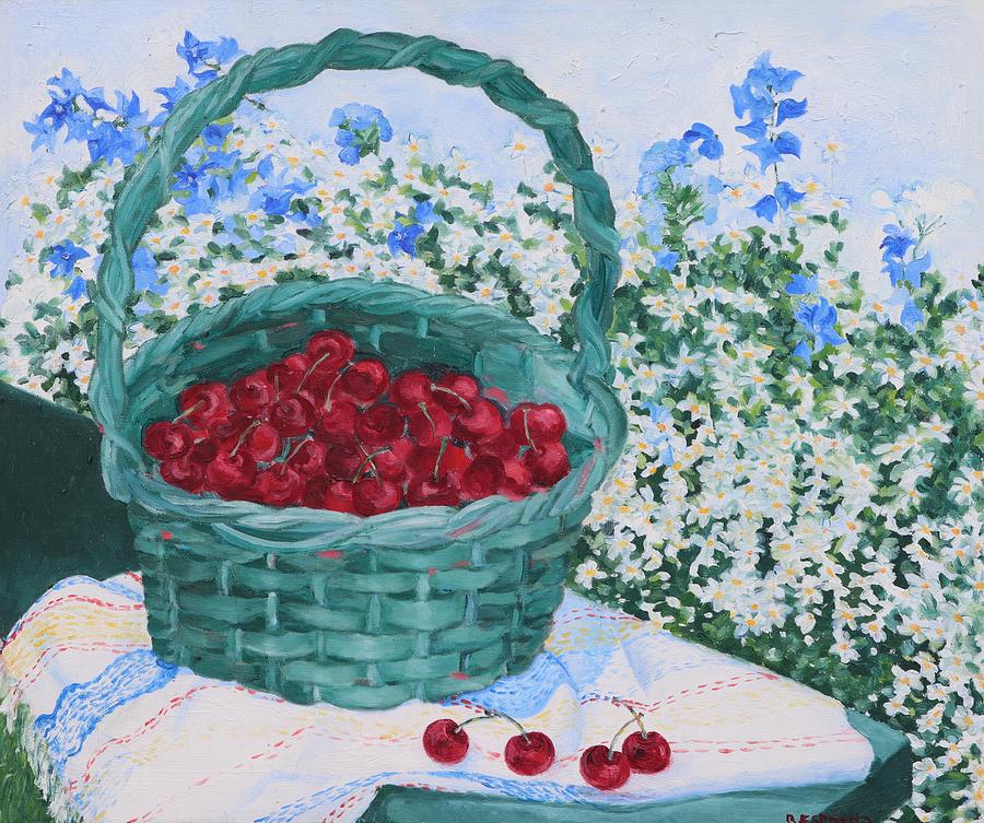 Still Life Painting - Cherries by Barbara Esposito