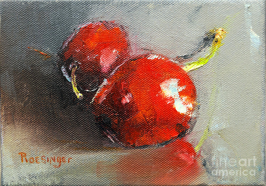 Still Life Painting - Cherries by Paint Box Studio