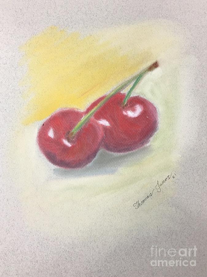 Cherries Drawing by Thomas Janos