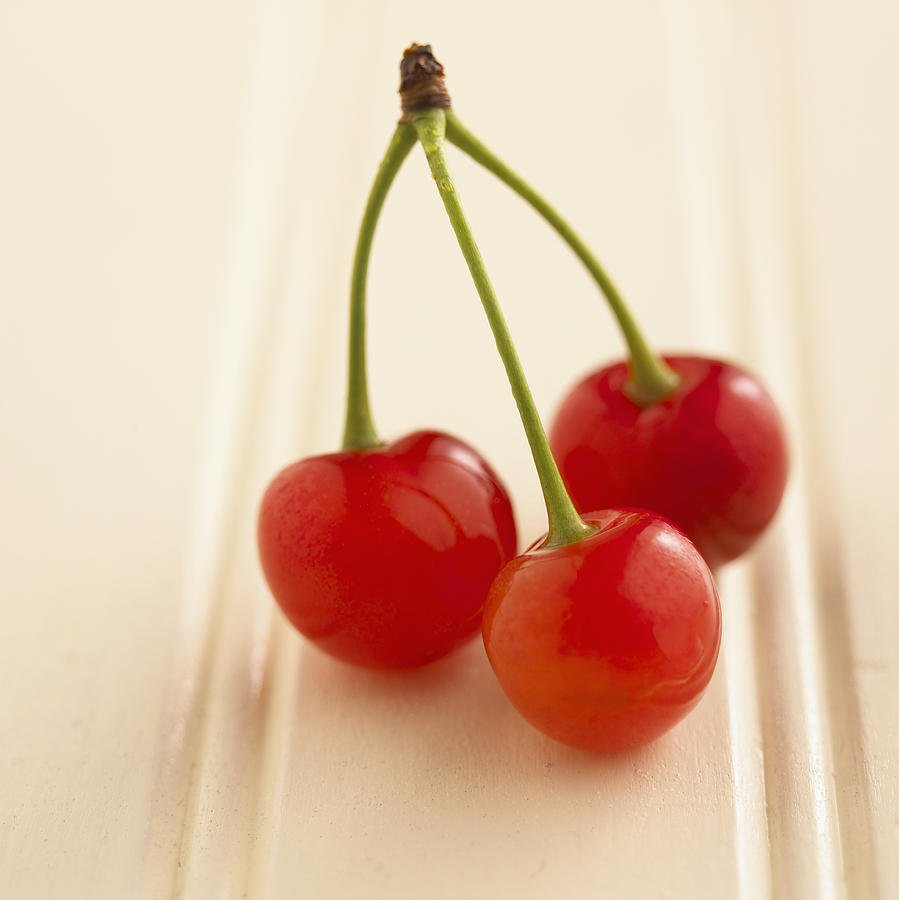 Cherries with stem Photograph by Acme Food Arts