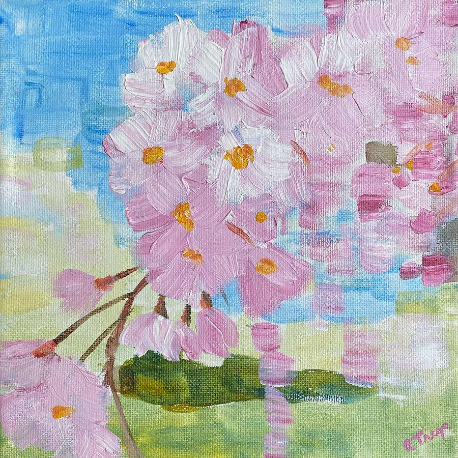 Cherry Blossom Bunches Painting by Rachel Trego - Fine Art America
