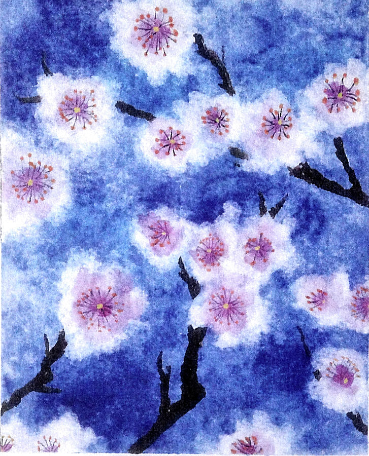 Cherry Blossom Painting by Catherine Arcolio