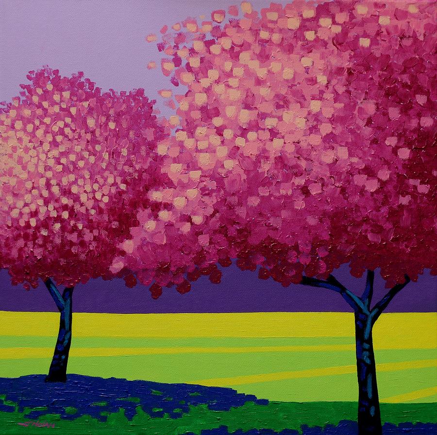 Cherry Blossom Duet Painting by John  Nolan