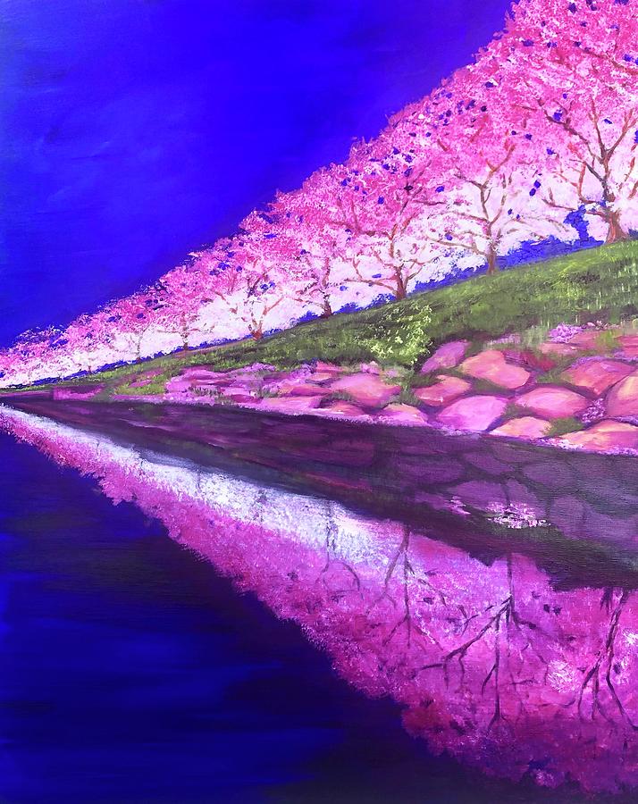 Cherry Blossom Evening Painting