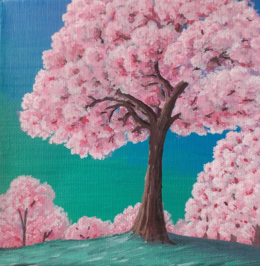 Cherry Blossom Forest Painting by Amanda Donner - Fine Art America