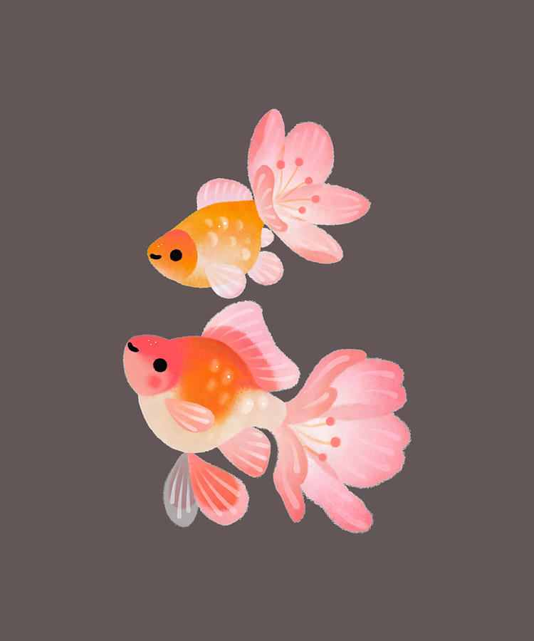Cherry blossom goldfish 1 Baby music Painting by Williams Hunt Pixels