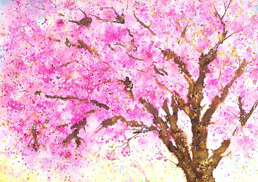 Cherry blossom  Painting by Nataliya Vetter