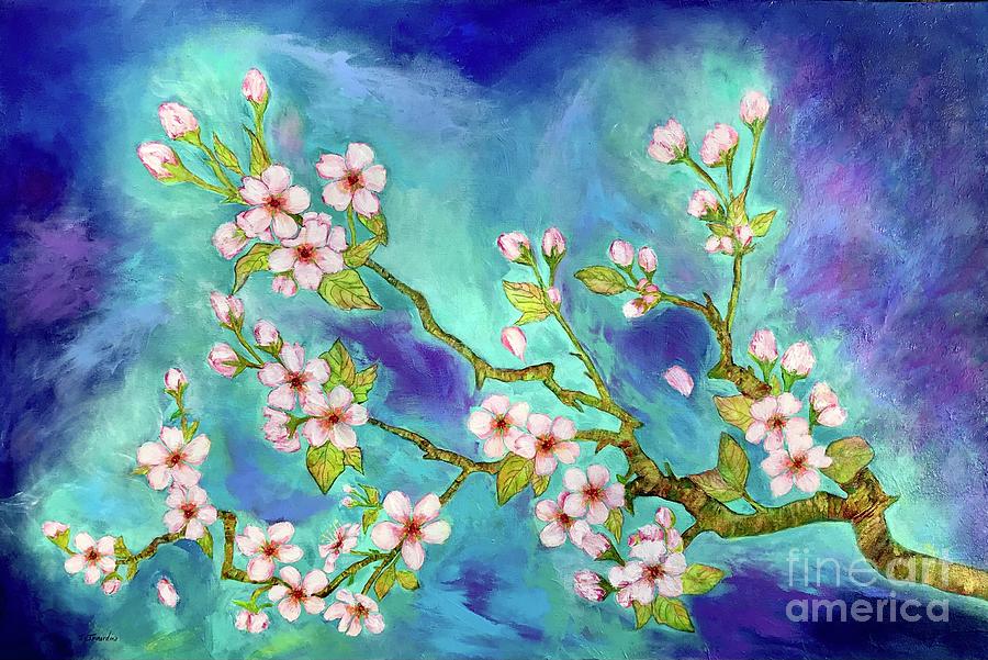 Cherry Blossom Painting by Janet Immordino