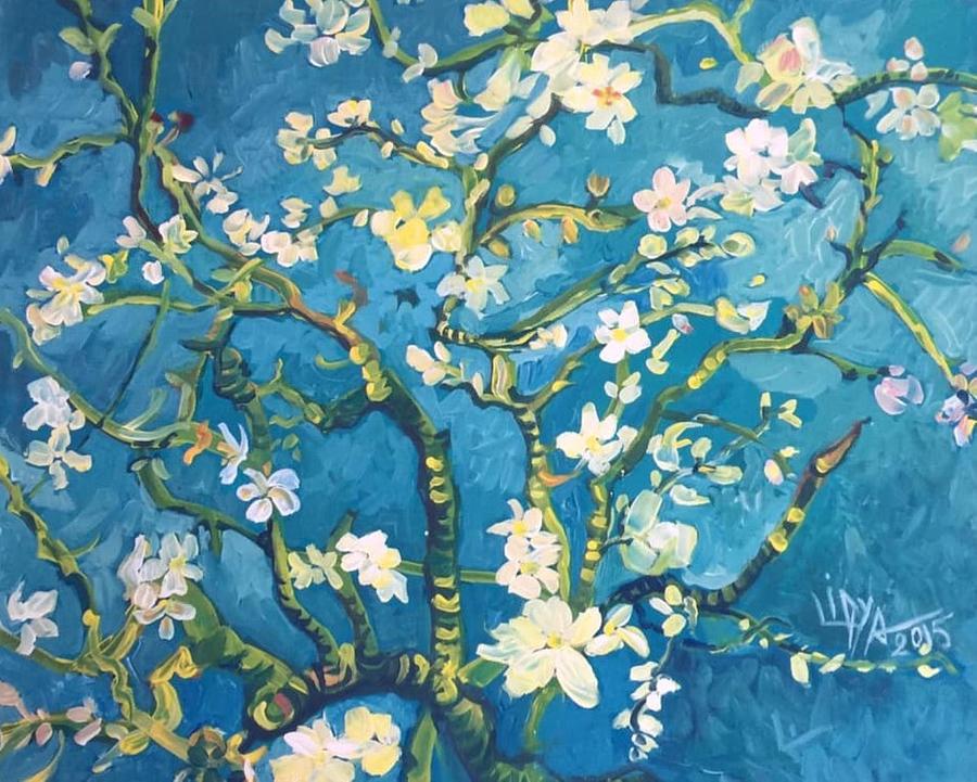 Cherry Blossom Painting by Lidya's Fine Art Tchakerian - Fine Art America