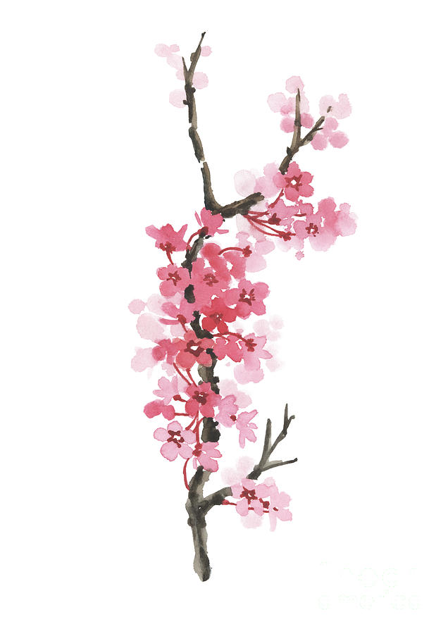 Cherry blossom poster, Cherry blossom room art,cherry blossom art decor ...