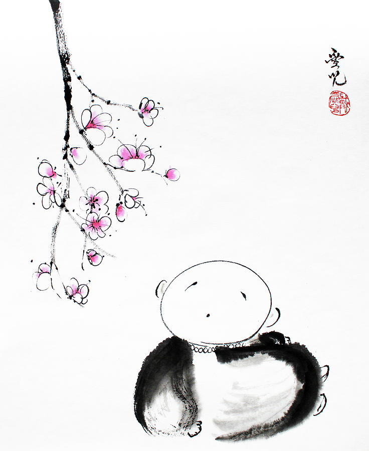 Cherry Blossom Time Again Painting by Oiyee At Oystudio