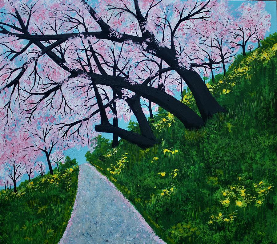Cherry Blossom Time Painting by Rollin Kocsis