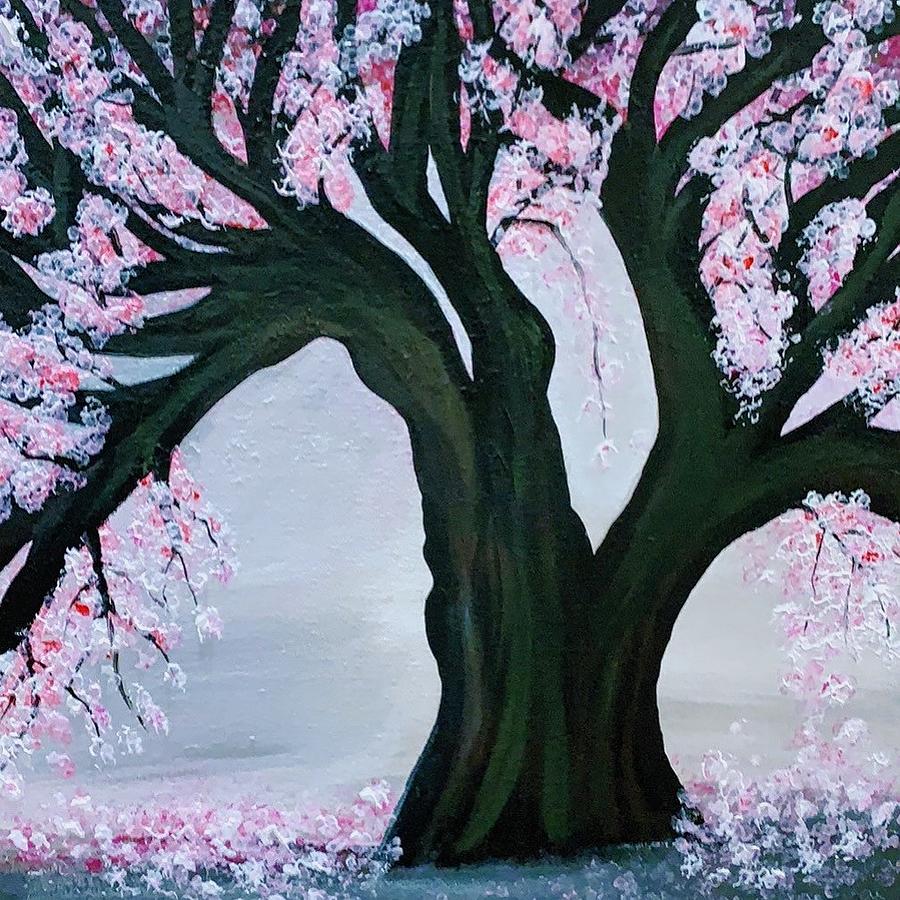 Cherry Blossom Tree Painting By Lisa Myre - Fine Art America