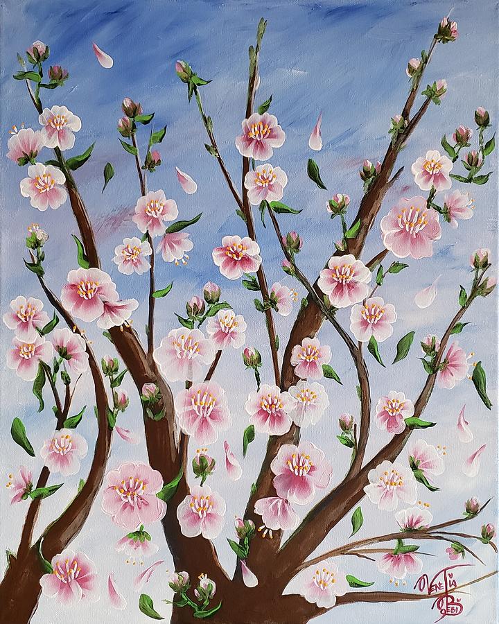 Cherry blossoms 3 Painting by Venetia Bebi