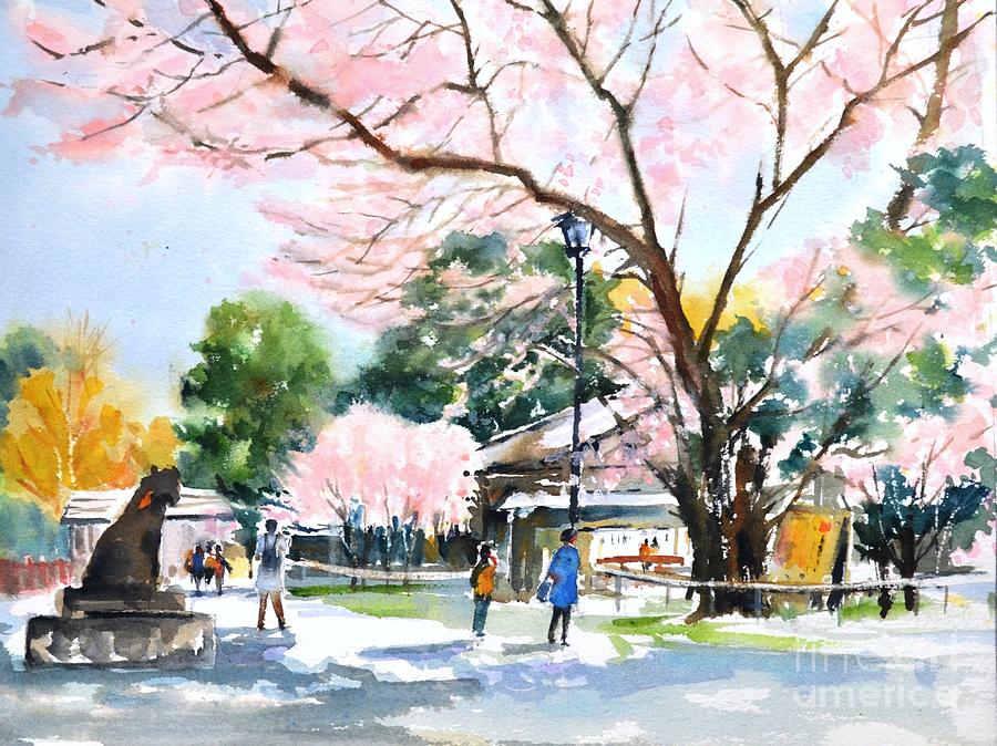 Cherry blossoms Painting by Betty M M Wong