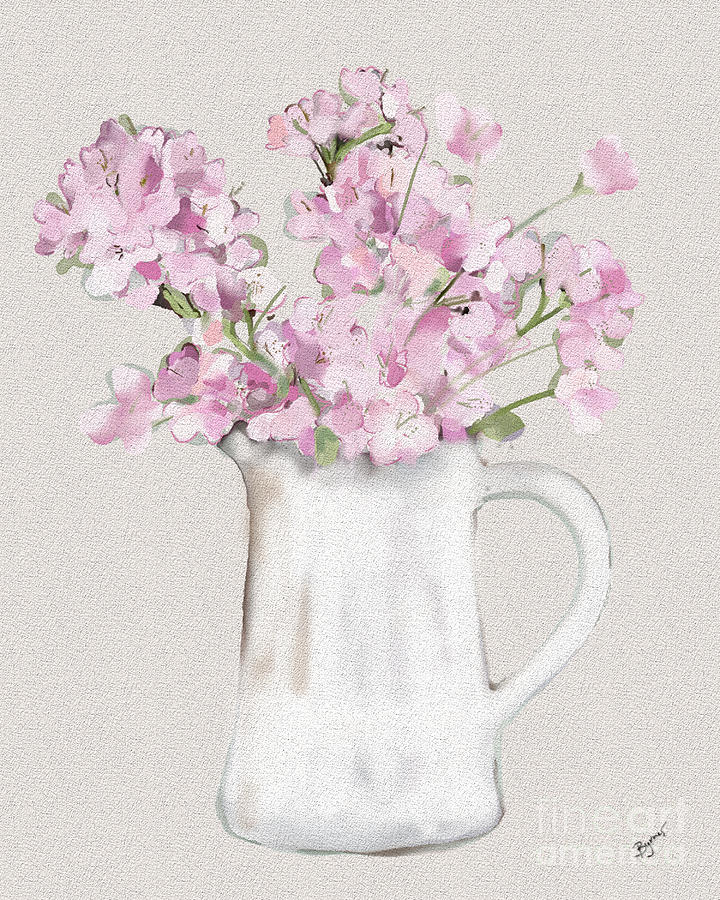 Cherry Blossoms Painting by Carrie Joy Byrnes