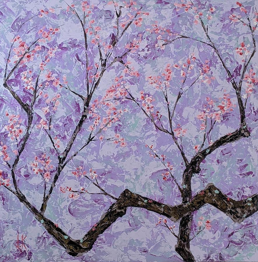 Cherry Blossoms Painting by David Keenan