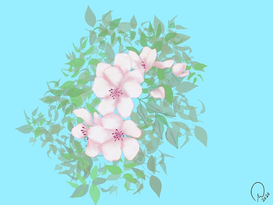 Cherry Blossoms Digital Art by Eva Sawyer