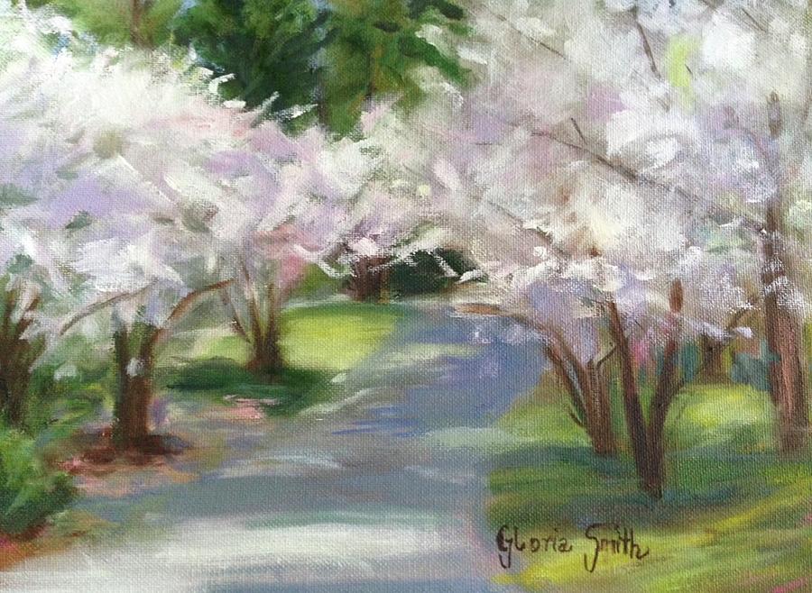 Cherry Blossoms  Painting by Gloria Smith