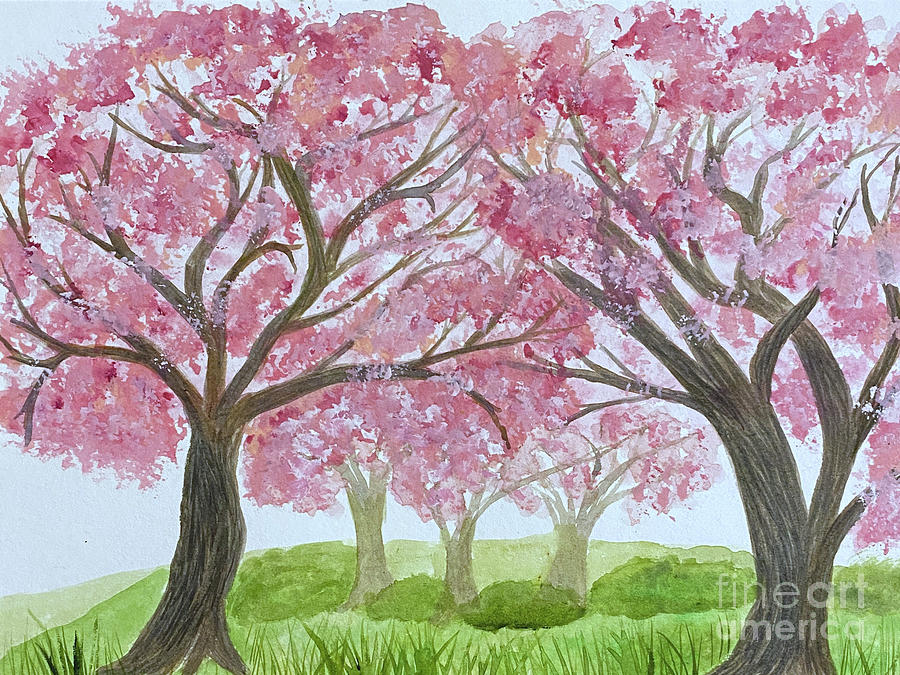 Cherry Blossoms  Mixed Media by Lisa Neuman