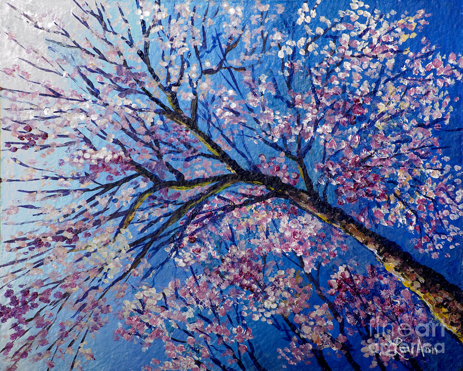 Cherry Blossoms Painting by Lou Ann Bagnall