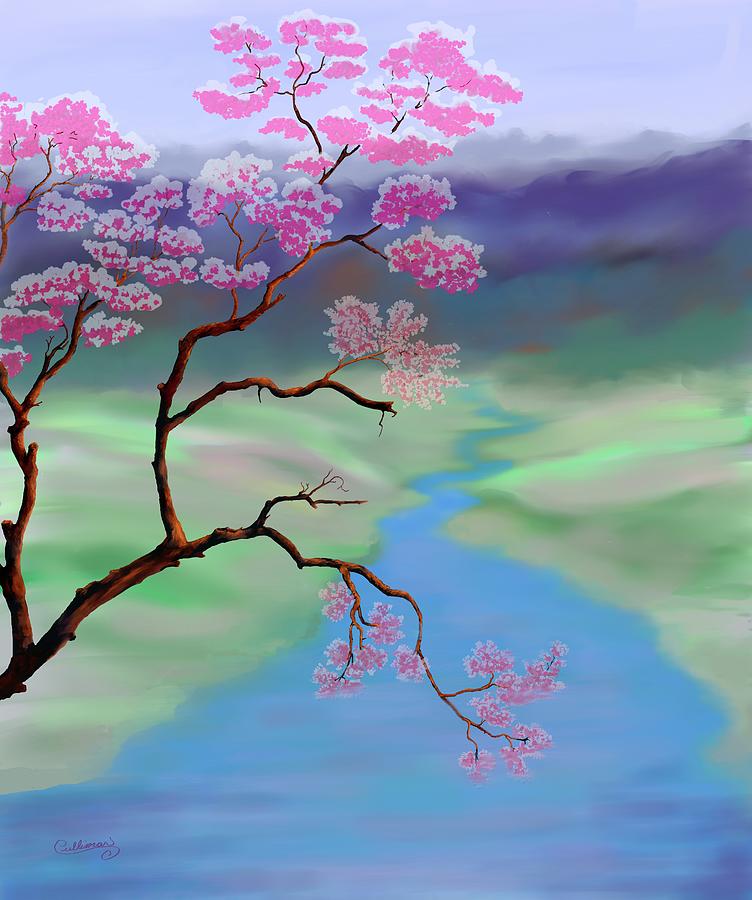 Flower Digital Art - Cherry Blossoms by Marilyn Cullingford
