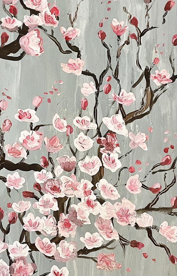 Cherry Blossoms Painting by Meredith Palmer